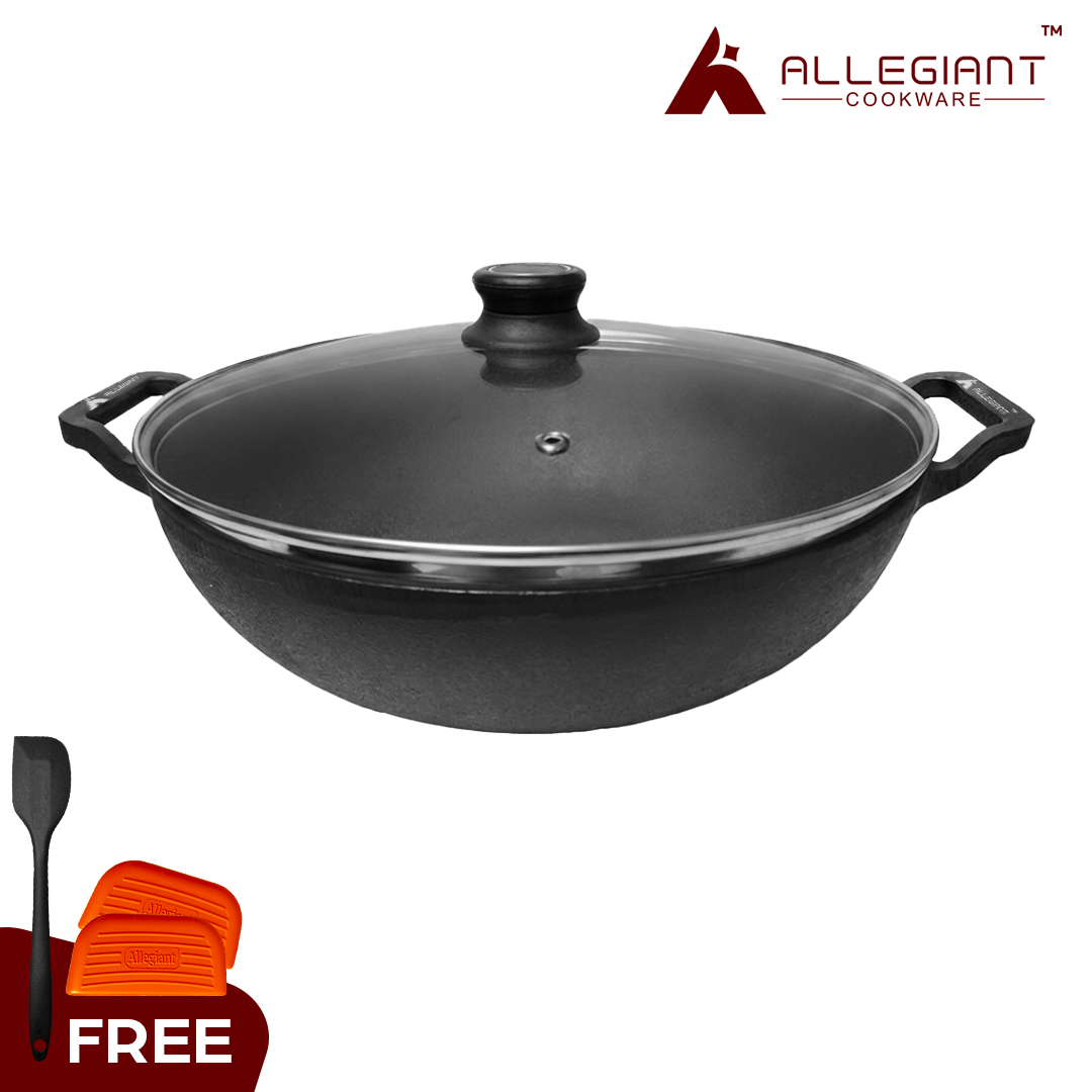 Cast Iron Kadai With Lid