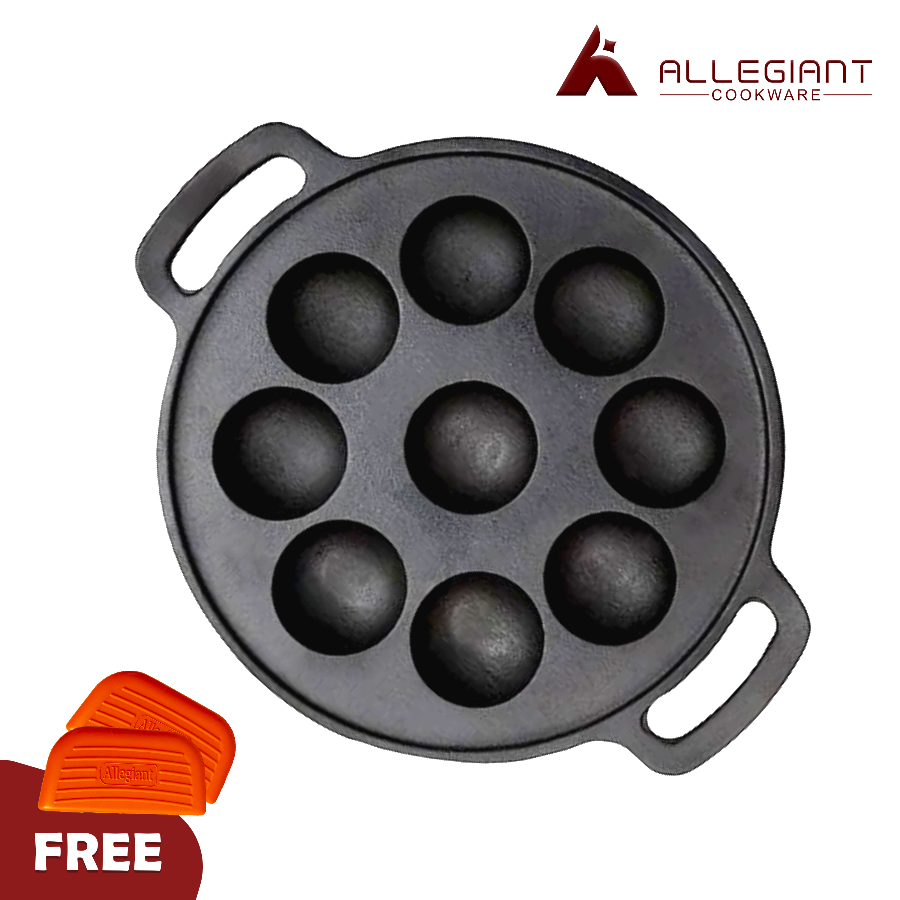 Allegiant 9 PIT cast iron Appam Pan